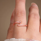 Rose Gold Nail Sparkle Ring