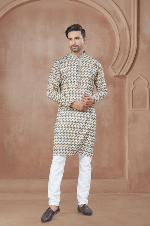 Multicolor Printed Kurta Set