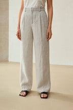 Wide-Leg Linen Trousers