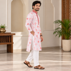 Coral Bloom Printed Kurta Set