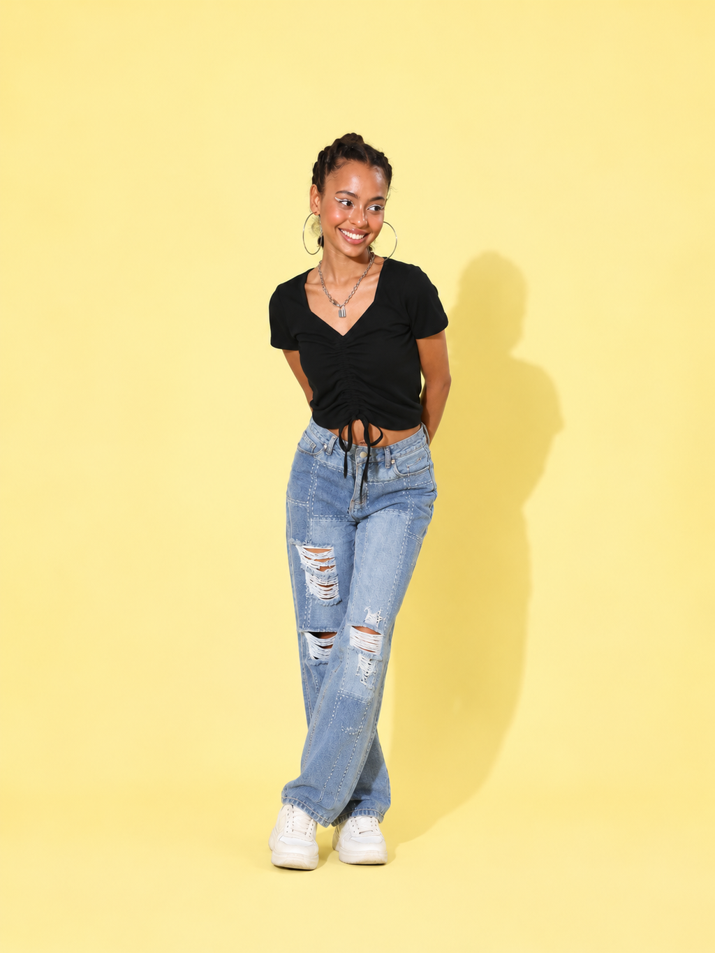 Solid Black Crop Top