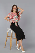 Peach Floral Top
