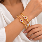Traditional Golden Bloom Bracelet