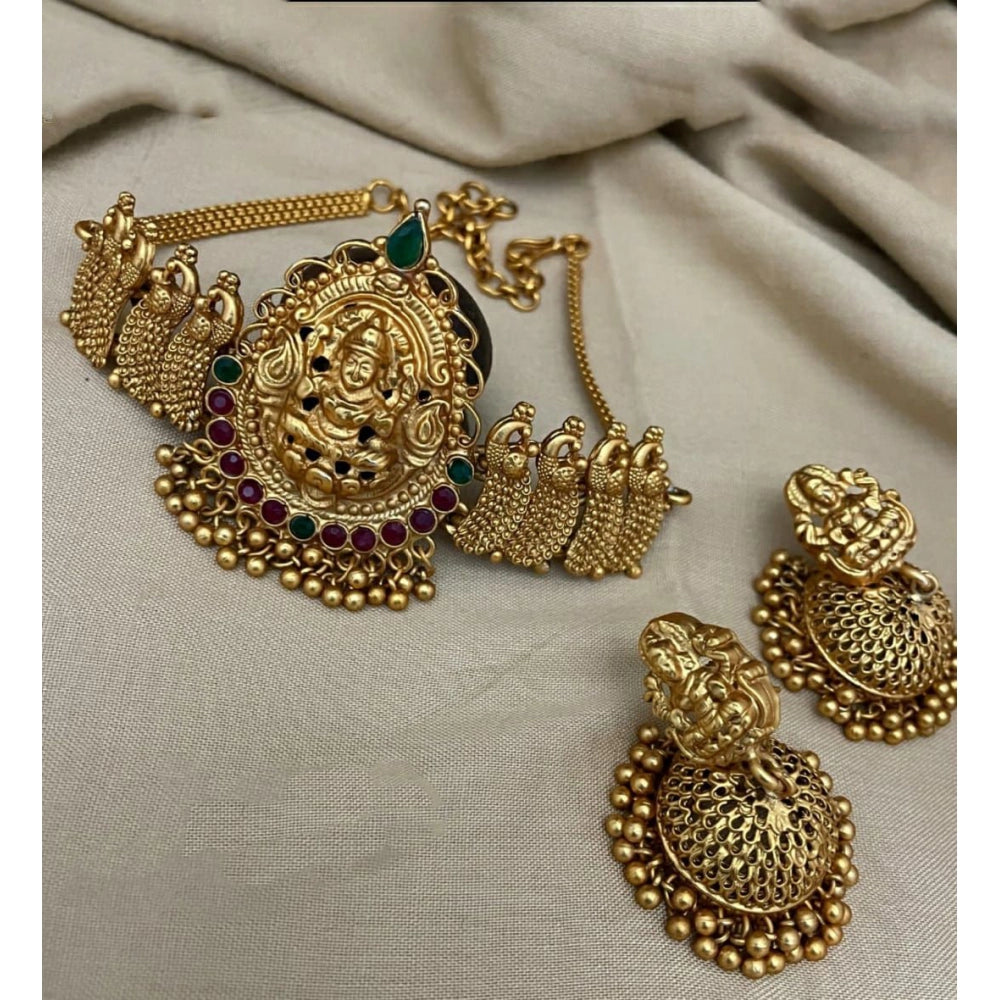 Lakshmi Choker & Jhumka Earring Set