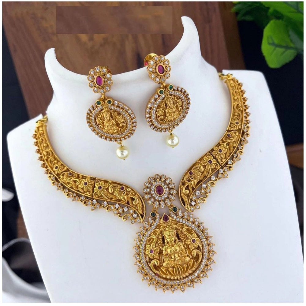 Regal Bridal Lakshmi Temple Necklace Set