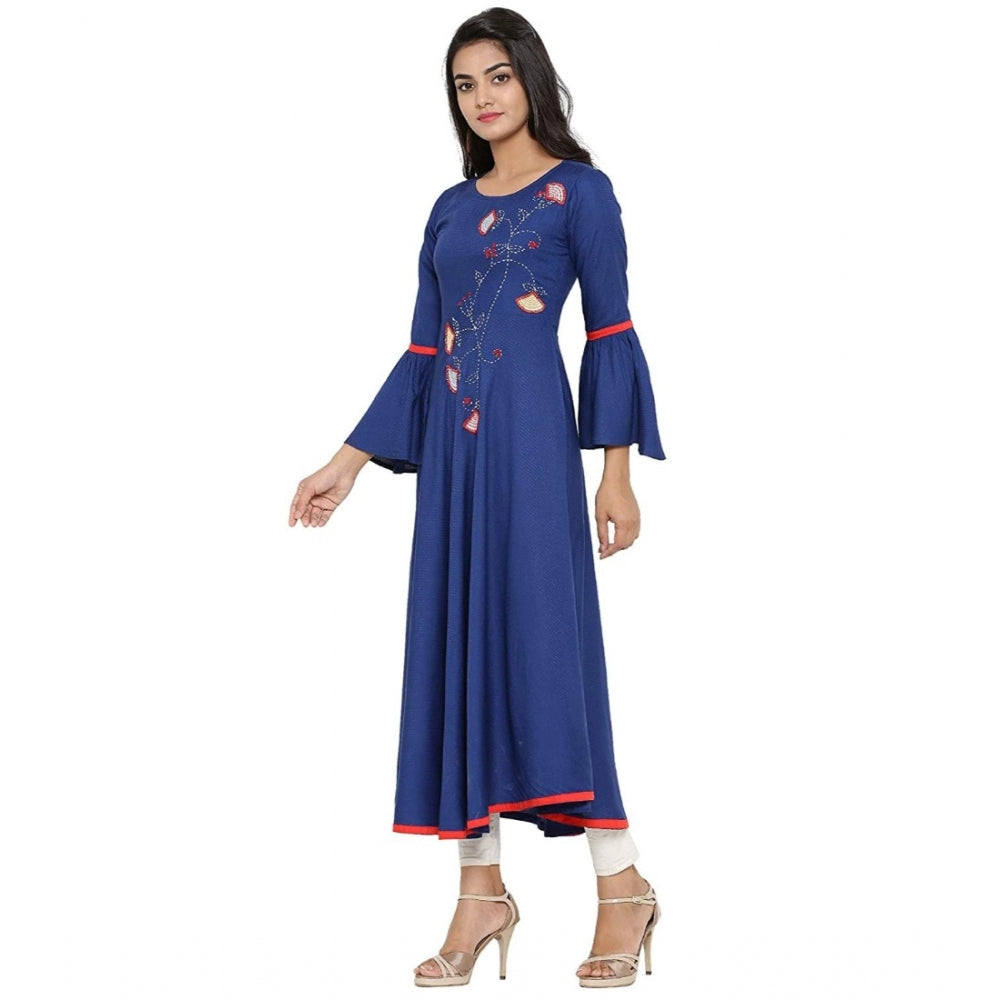 Blue Embroidered Kurti