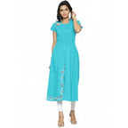 Blue Cotton Slub Kurti