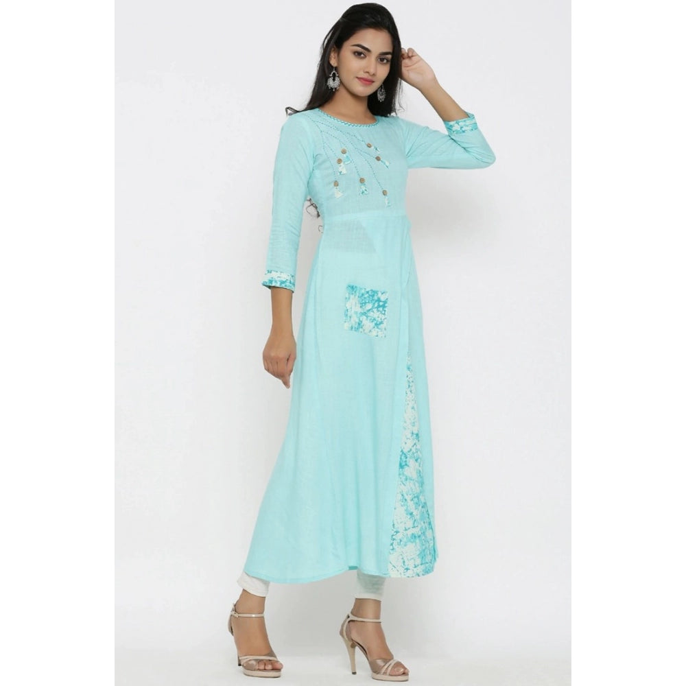 Sky Blue Rayon Kurti