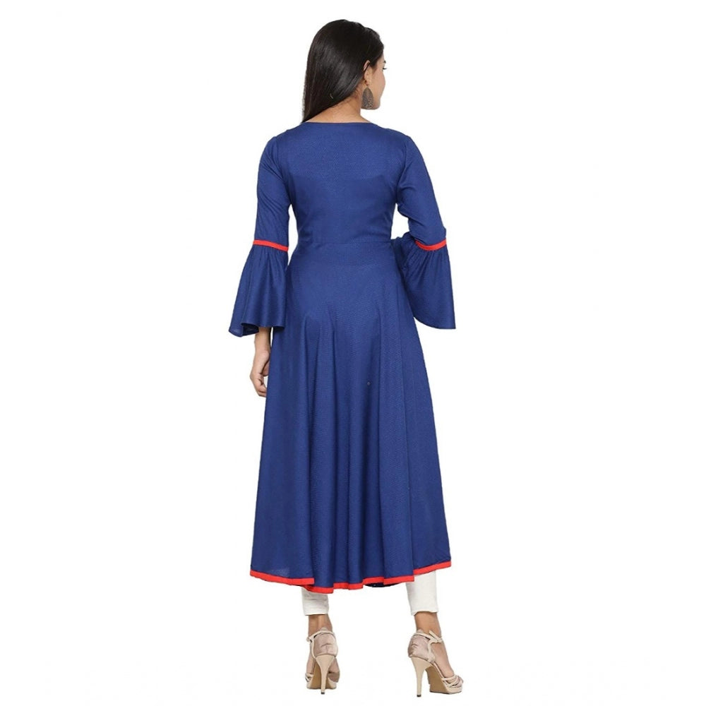 Blue Embroidered Kurti