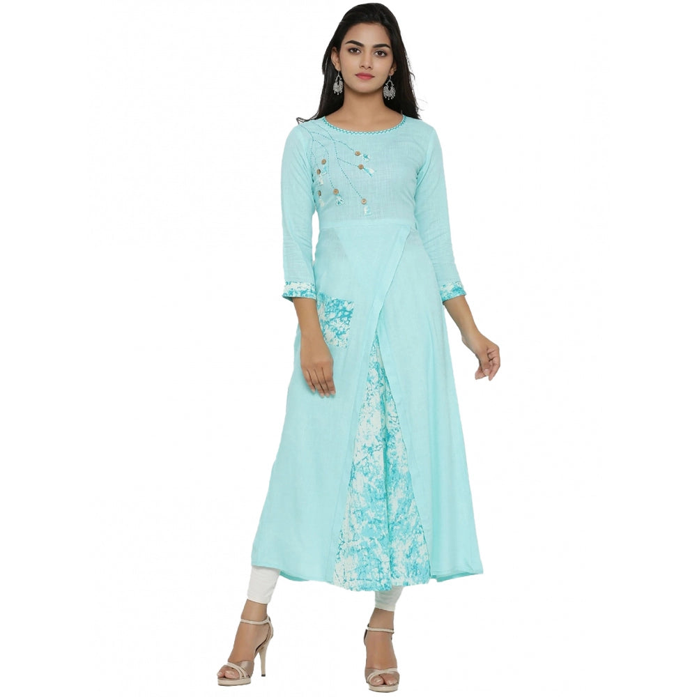 Sky Blue Rayon Kurti