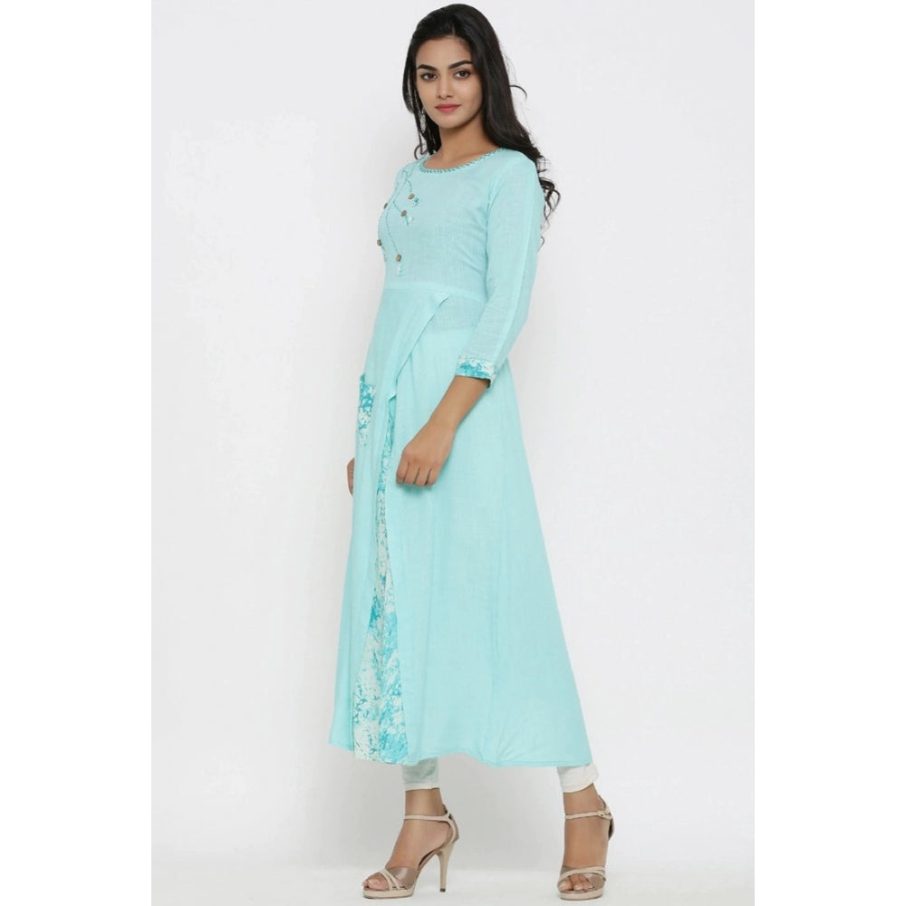 Sky Blue Rayon Kurti
