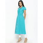 Blue Cotton Slub Kurti