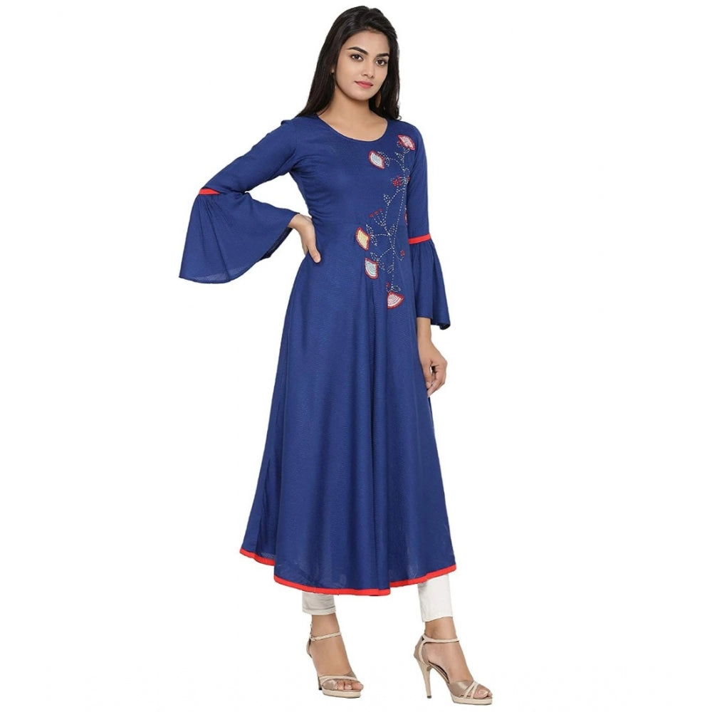 Blue Embroidered Kurti
