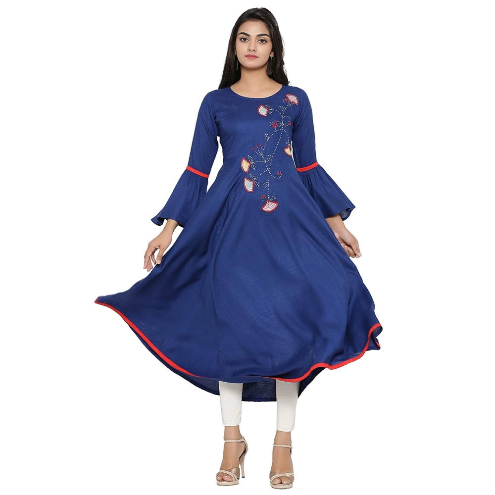 Blue Embroidered Kurti