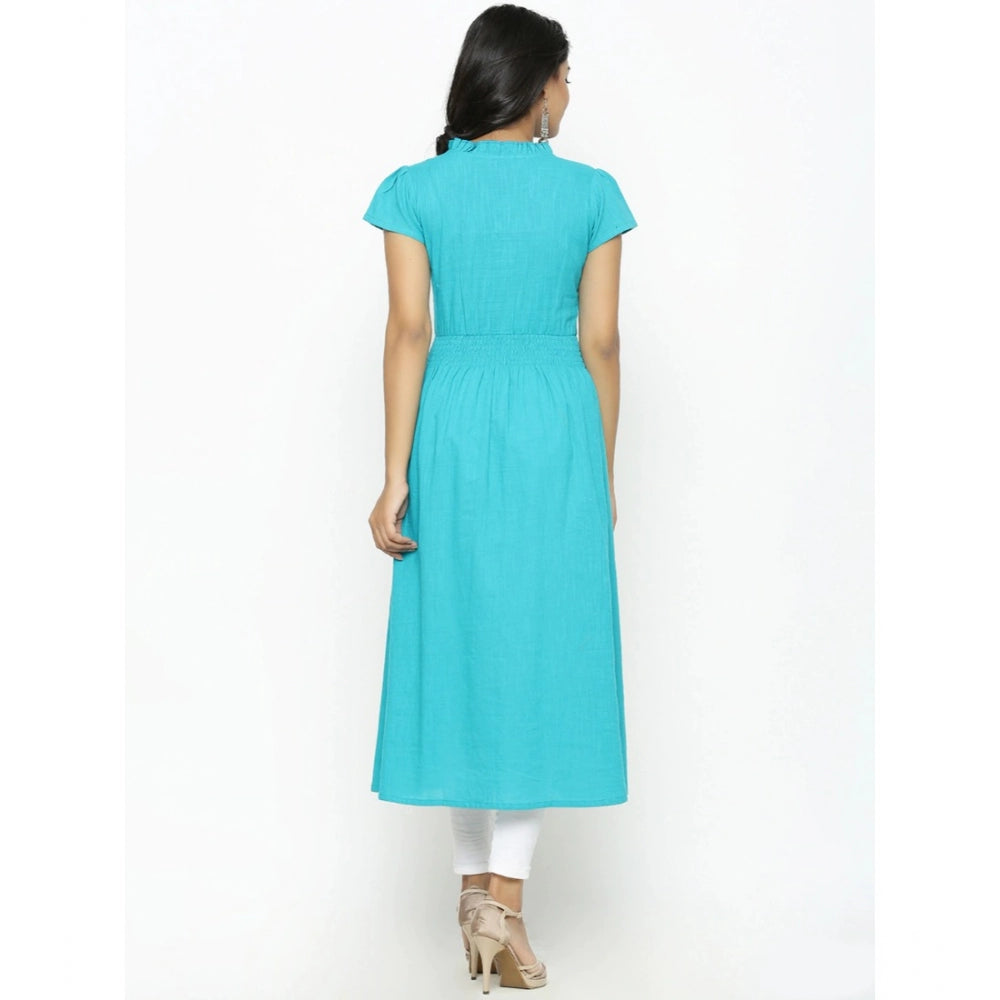 Blue Cotton Slub Kurti