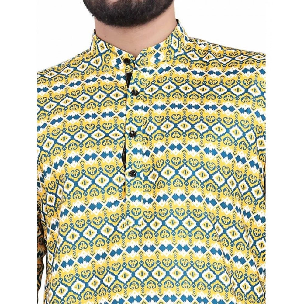 Green Multicolor Cotton Blended Shortkurta