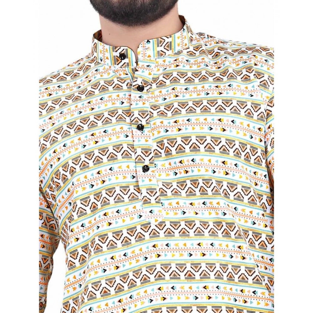 Multicolor Cotton Blended Shortkurta
