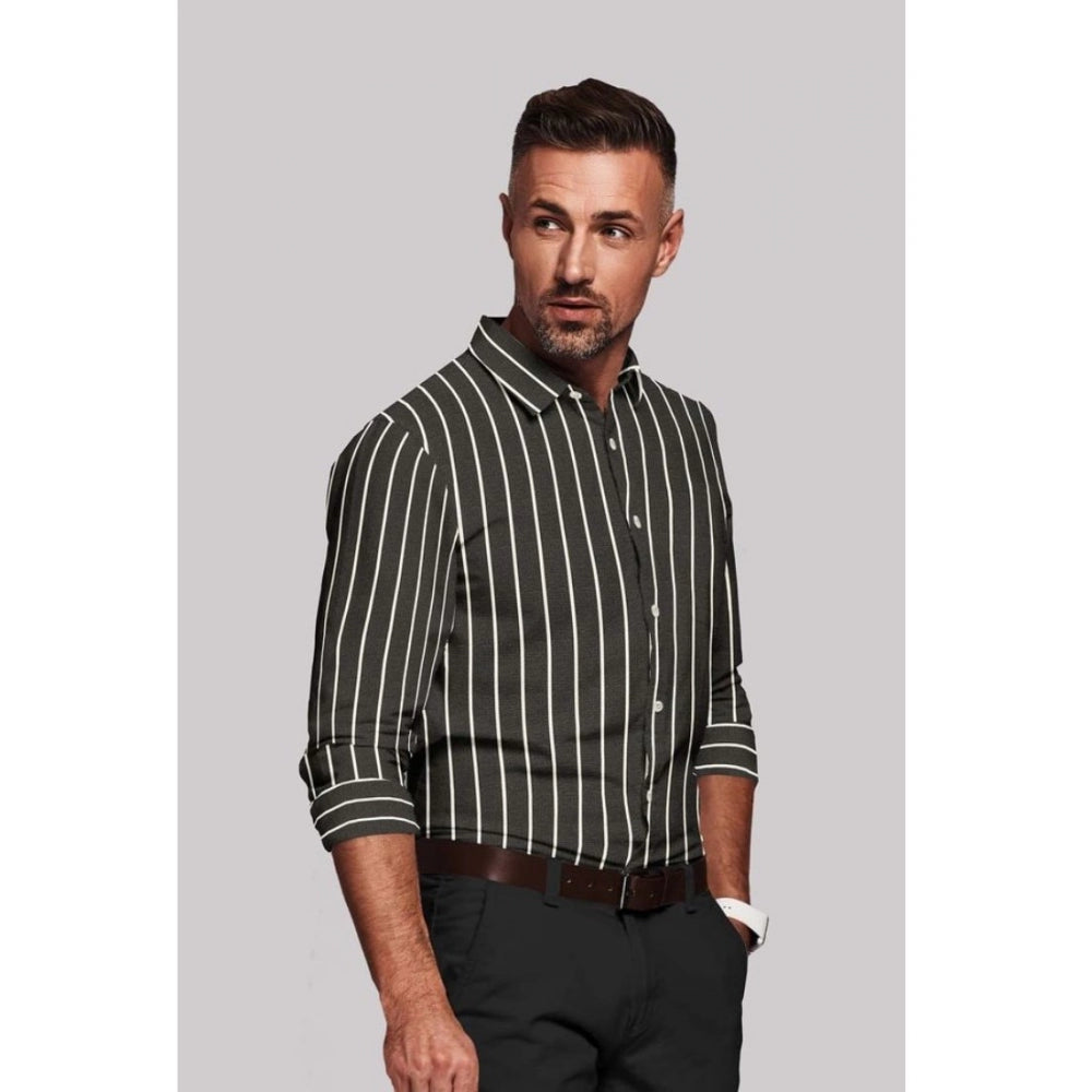 Cotton Blended Striped Full Sleeve Shirt