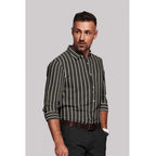 Cotton Blended Striped Full Sleeve Shirt