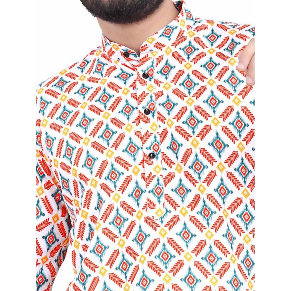 Men's Cotton Shortkurta(Multicolor)