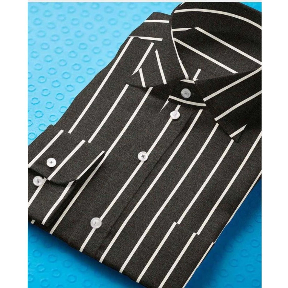 Cotton Blended Striped Full Sleeve Shirt