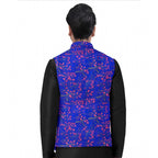 Printed Blue Waistcoat