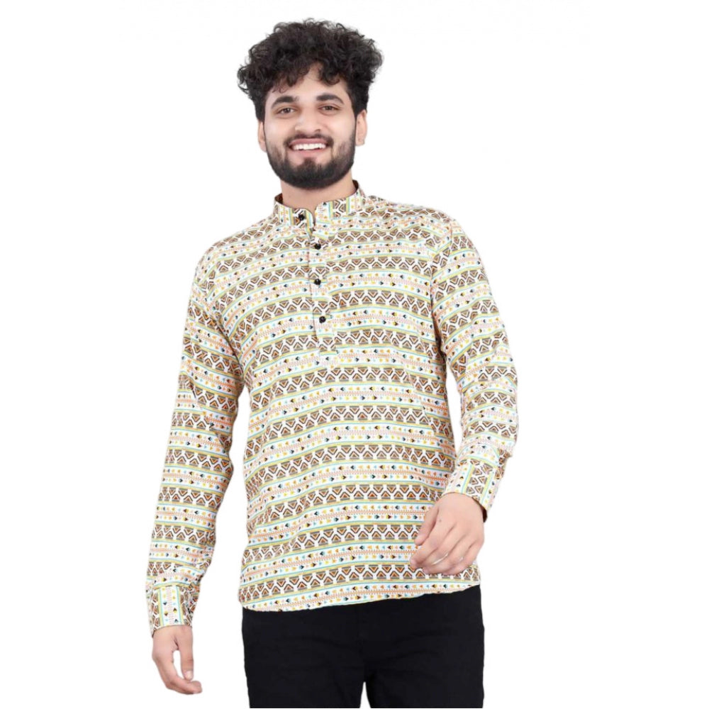 Multicolor Cotton Blended Shortkurta