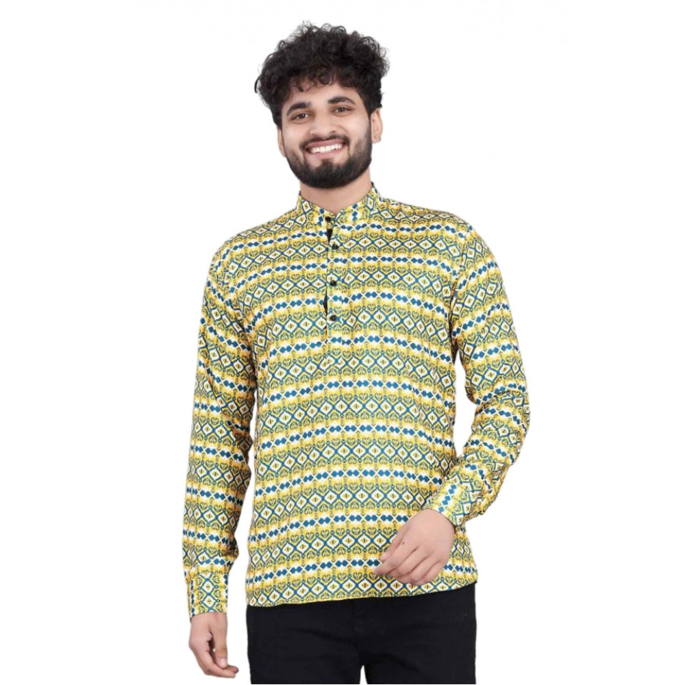 Green Multicolor Cotton Blended Shortkurta