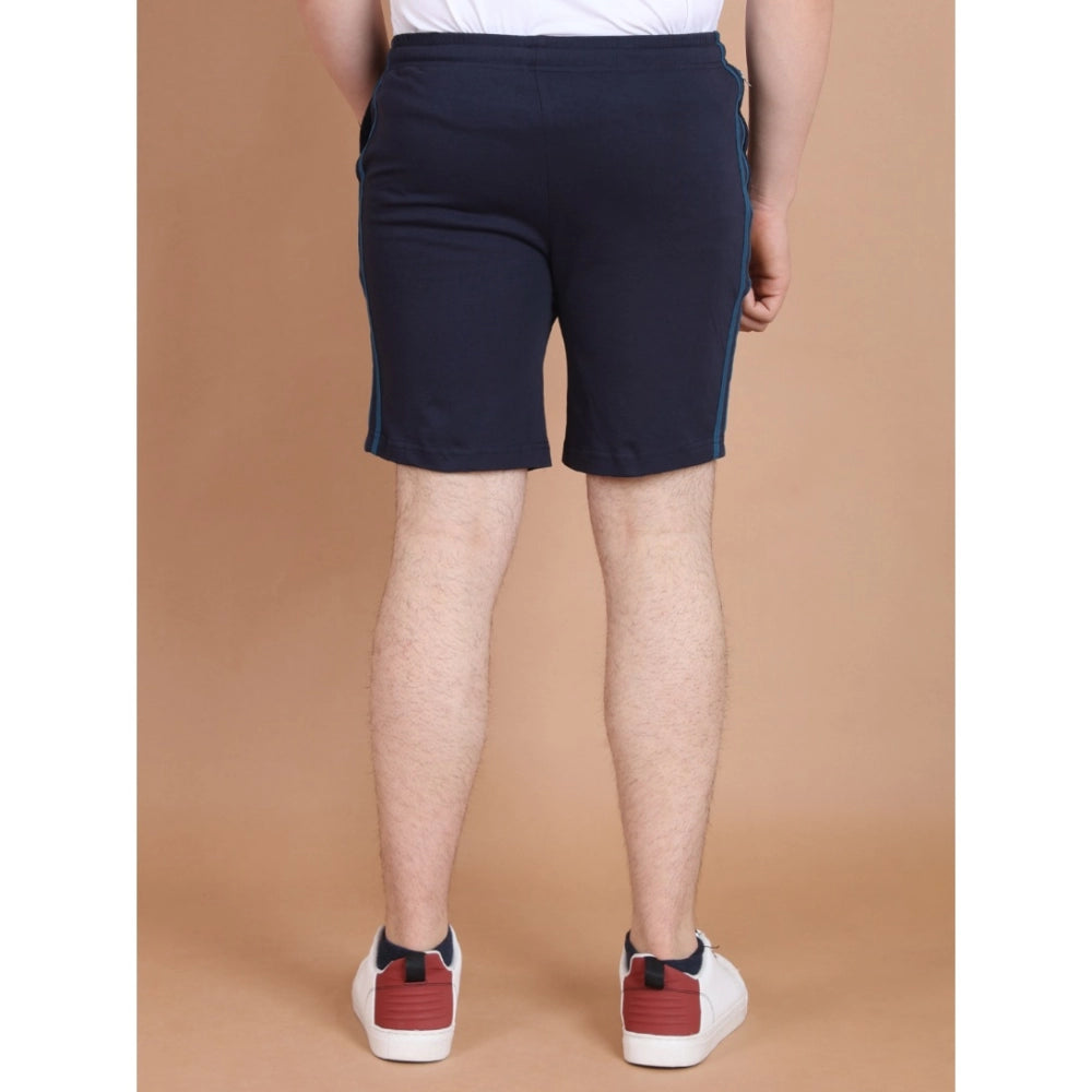 Men's Navy Striped Casual Shorts