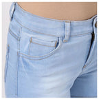 Frayed Hem Jean Shorts
