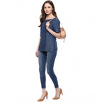 Blue Denim Short Sleeve Top