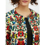 Folk Fusion Printed Crop Jacket