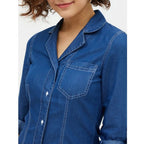 Indigo Denim Shirt Dress