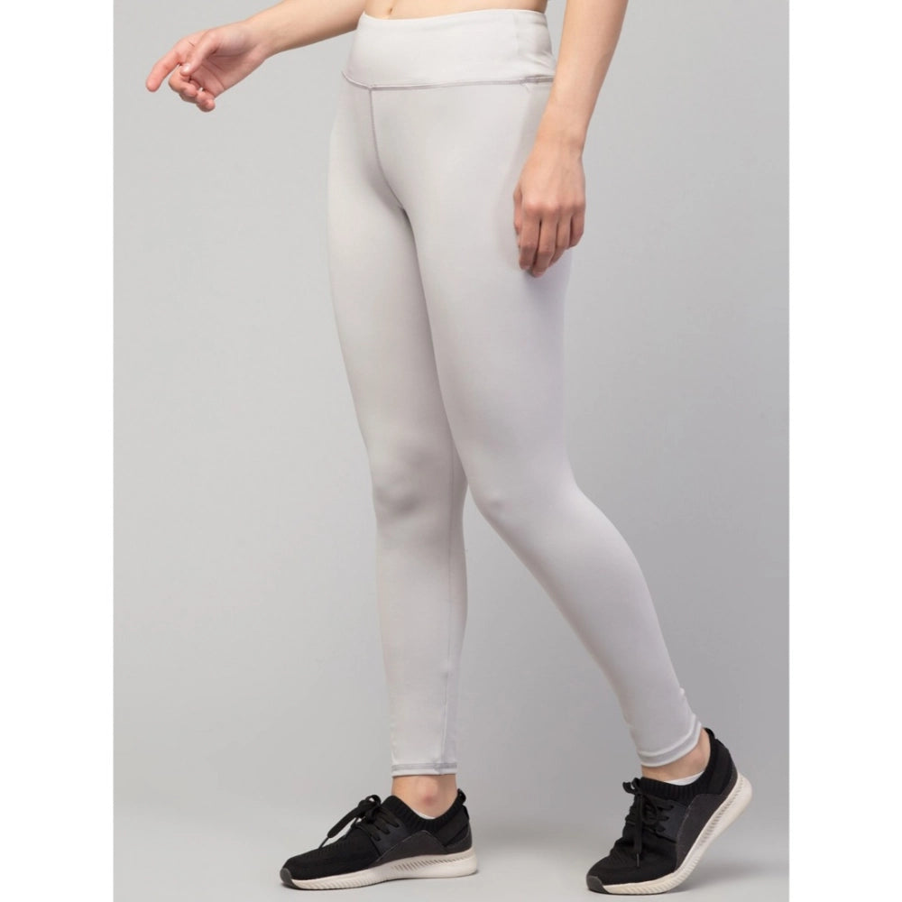 Light Grey Ankle Length High-Rise Tights