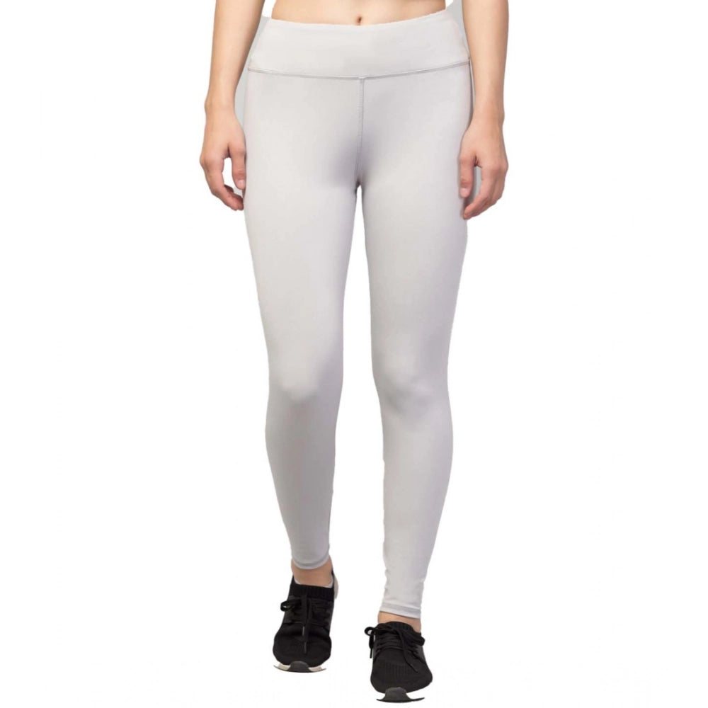 Light Grey Ankle Length High-Rise Tights
