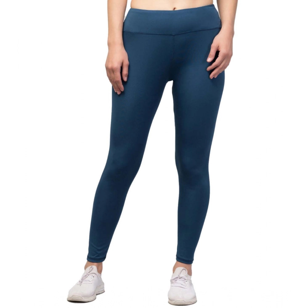 Teal Ankle Length High-Rise Tights
