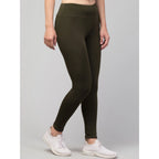 Olive Ankle Length High-Rise Tights
