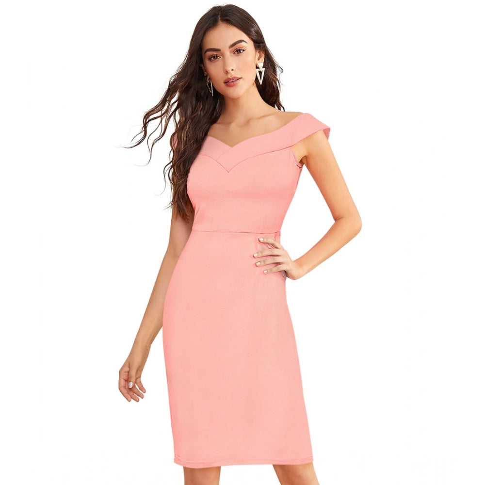 Off Shoulder Dress (Peach)