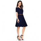 Cold Shoulder A-Line Dress
