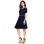 Cold Shoulder A-Line Dress