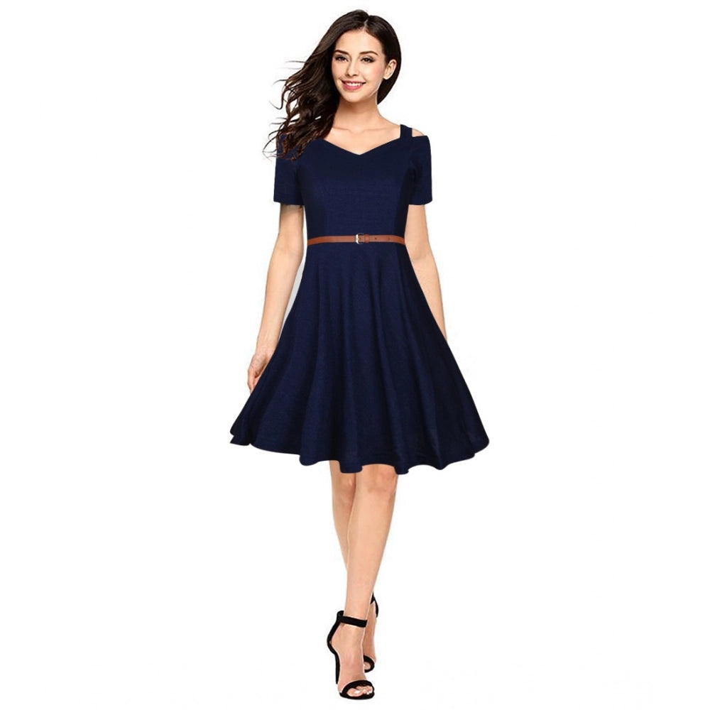Cold Shoulder A-Line Dress