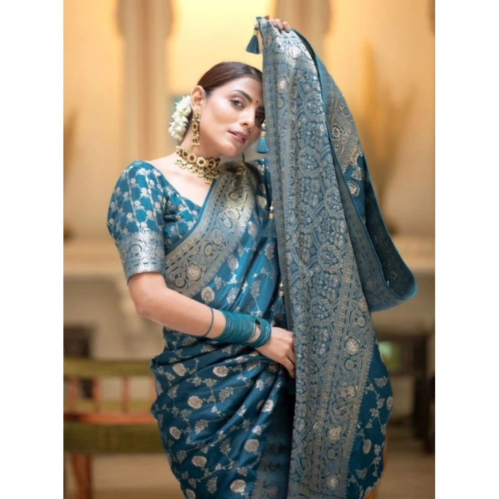 Rama Silk Printed Saree