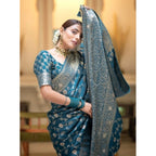Rama Silk Printed Saree