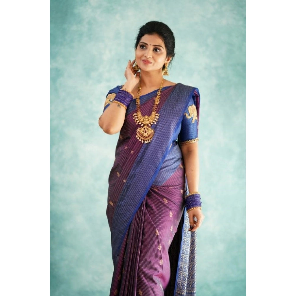 Purple Silk Saree