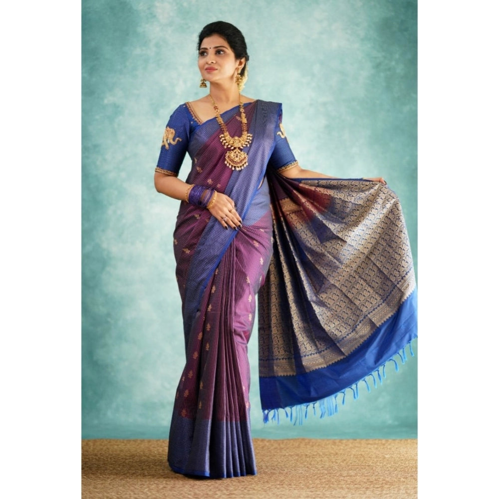 Purple Silk Saree