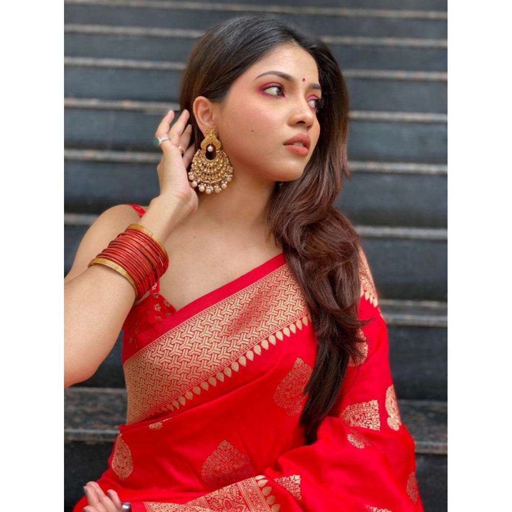 Red Banarasi Silk Saree