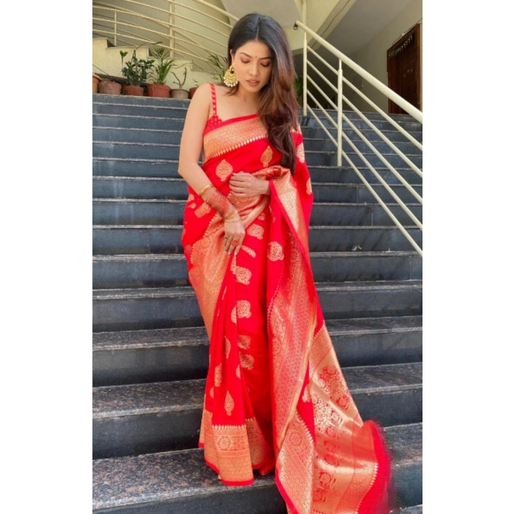 Red Banarasi Silk Saree