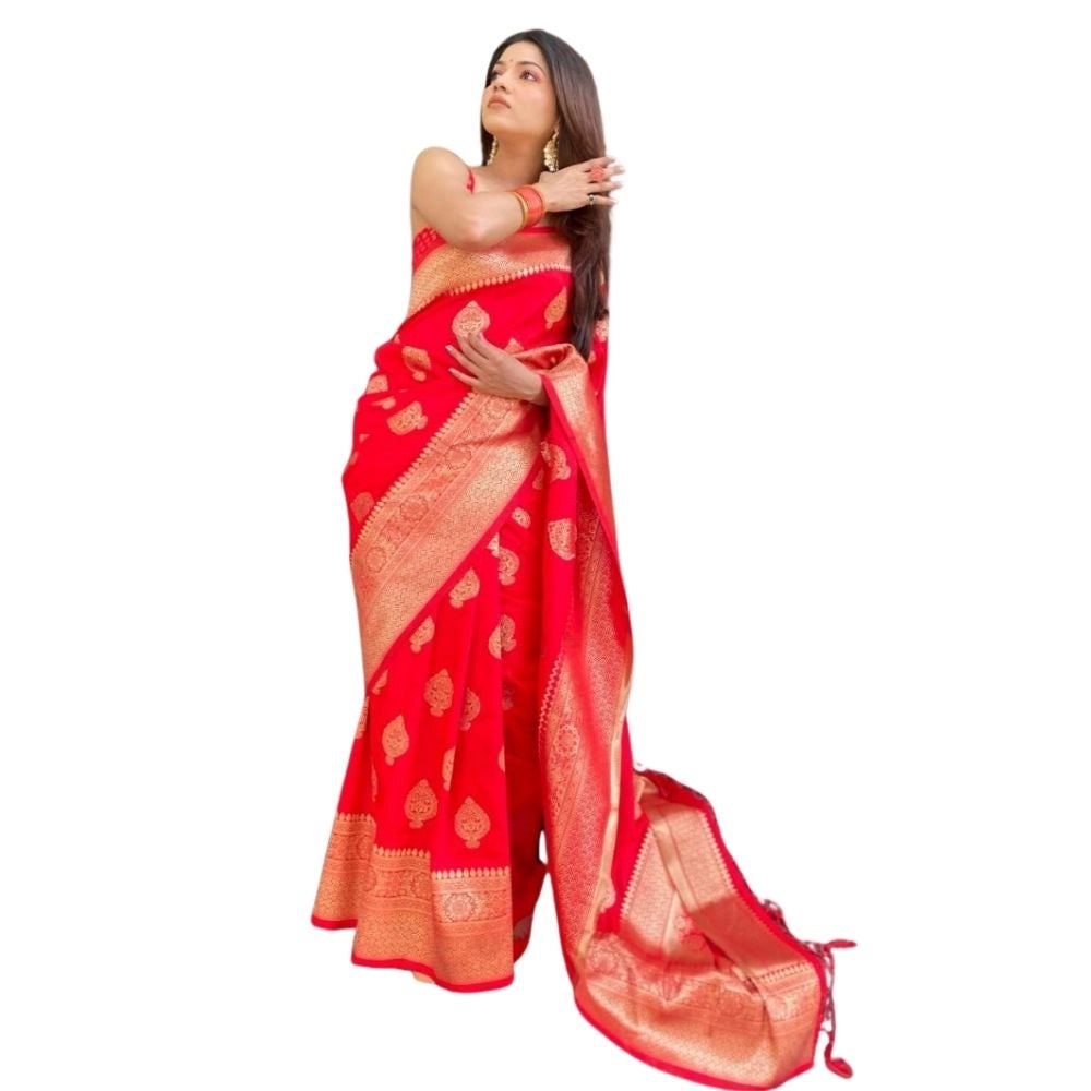 Red Banarasi Silk Saree