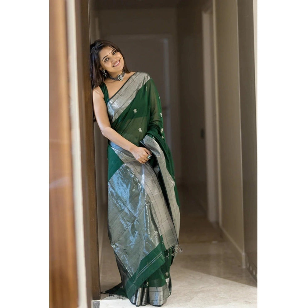 Green Cotton Saree