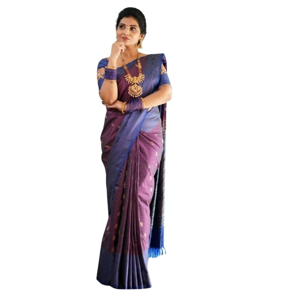Purple Silk Saree